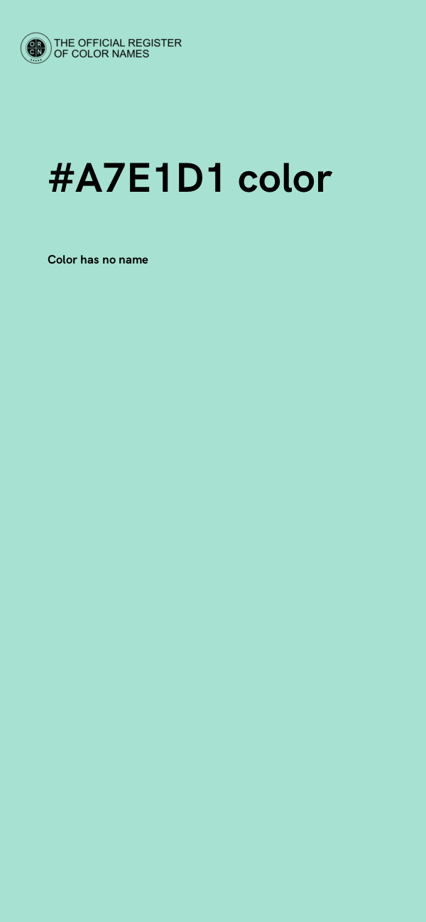 #A7E1D1 color image