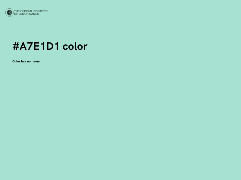 #A7E1D1 color image