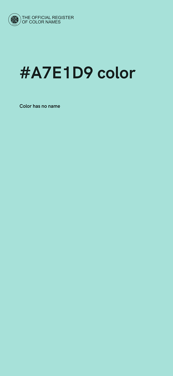 #A7E1D9 color image