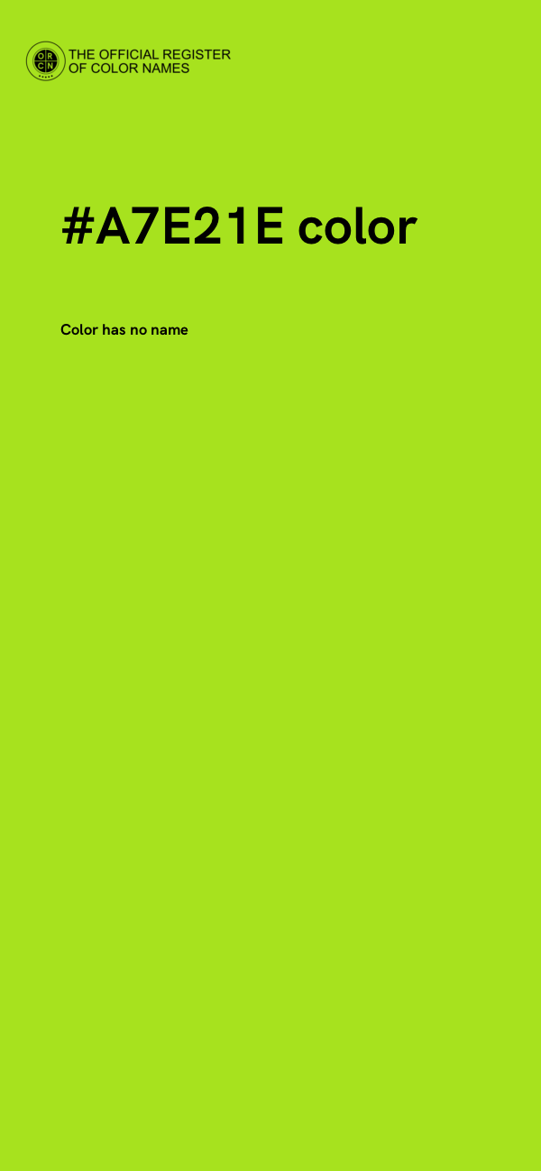 #A7E21E color image