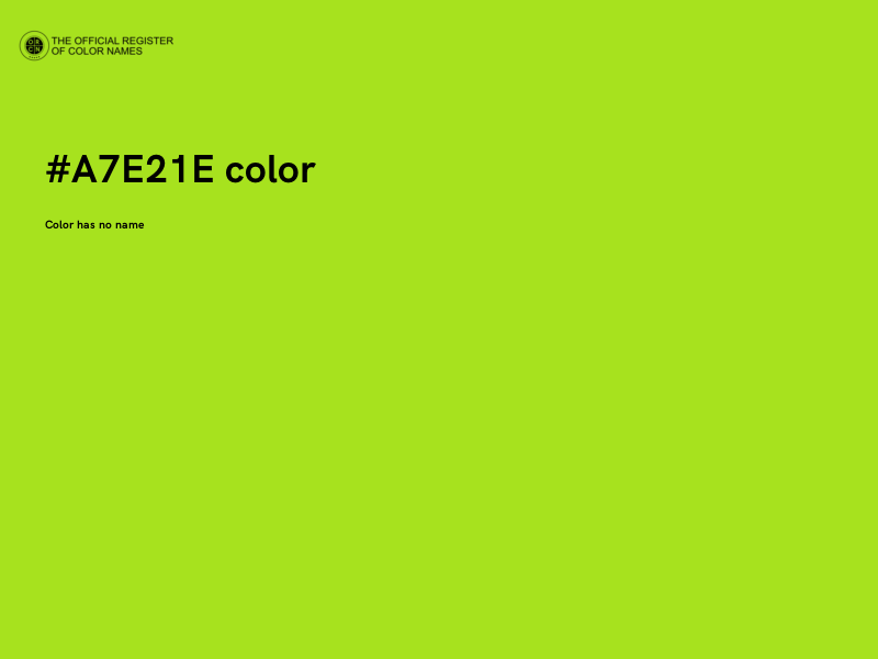 #A7E21E color image