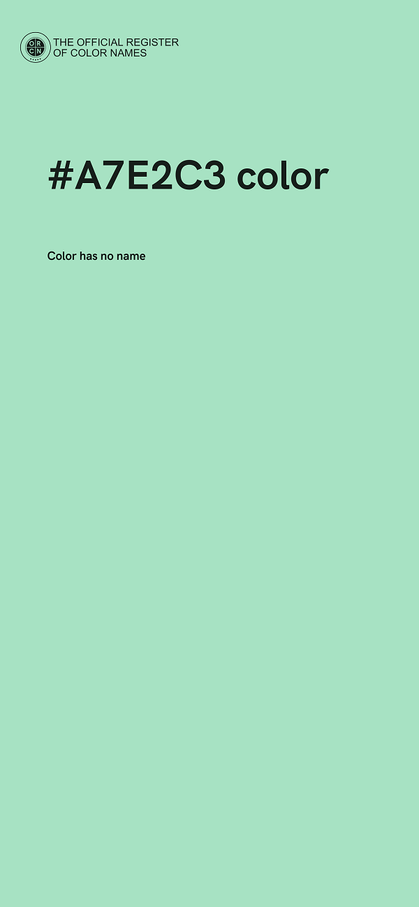 #A7E2C3 color image