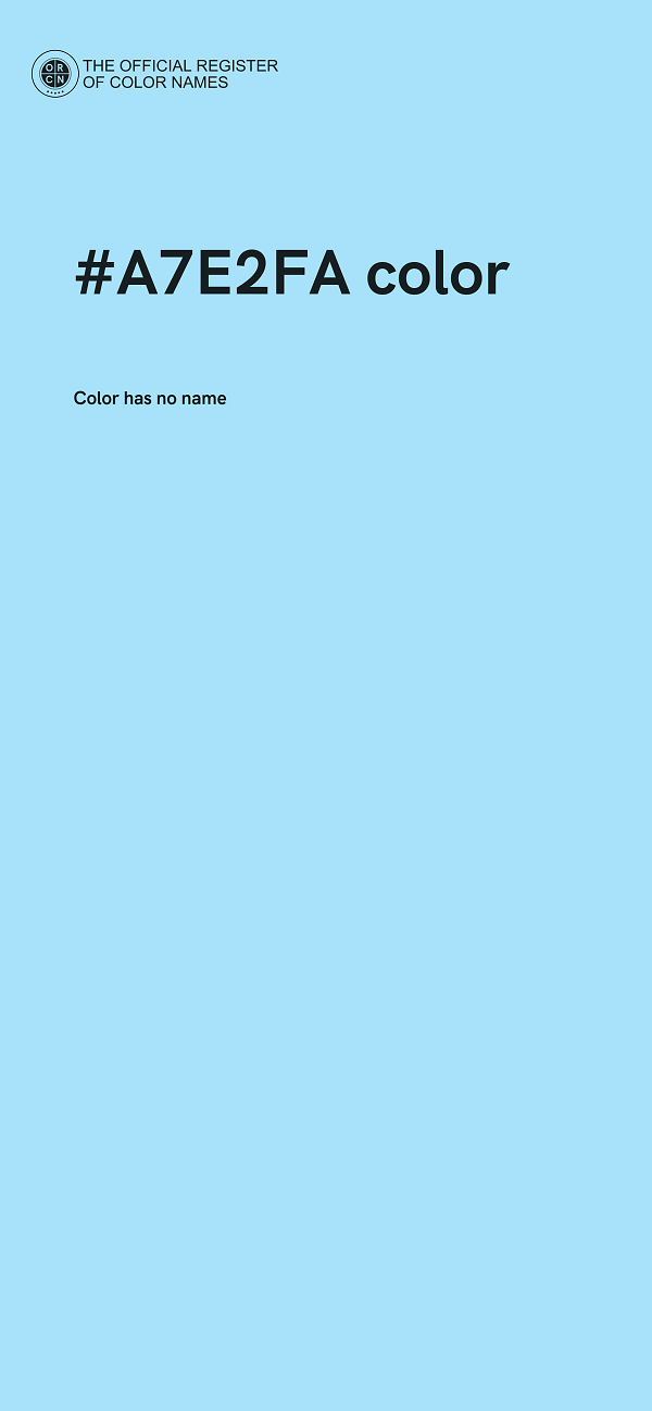 #A7E2FA color image