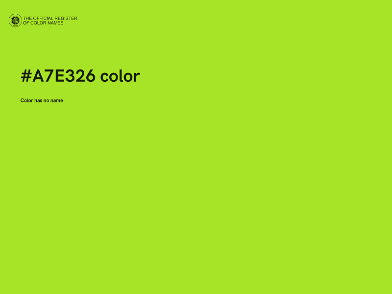#A7E326 color image