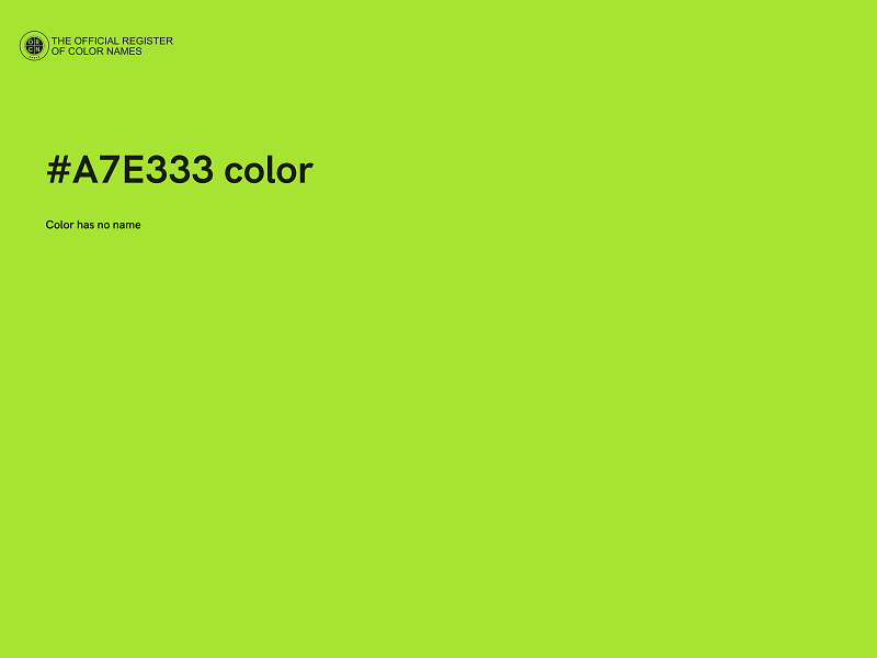 #A7E333 color image