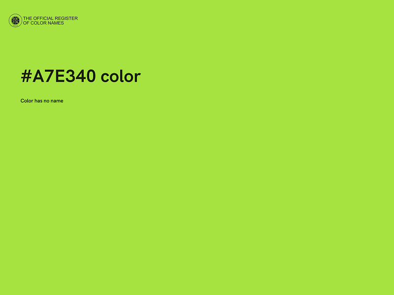 #A7E340 color image