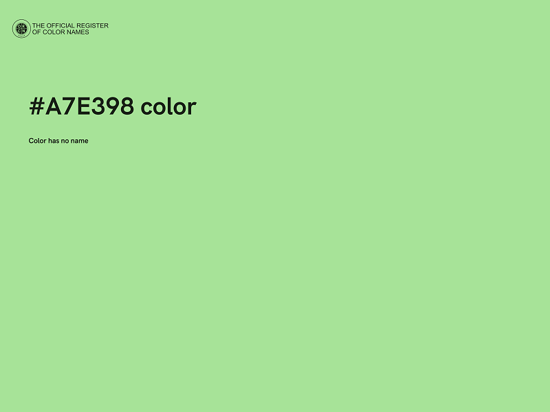 #A7E398 color image