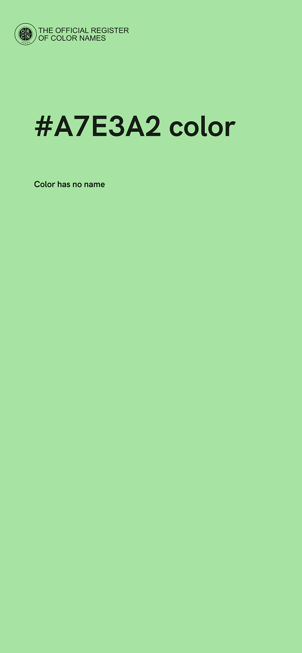 #A7E3A2 color image