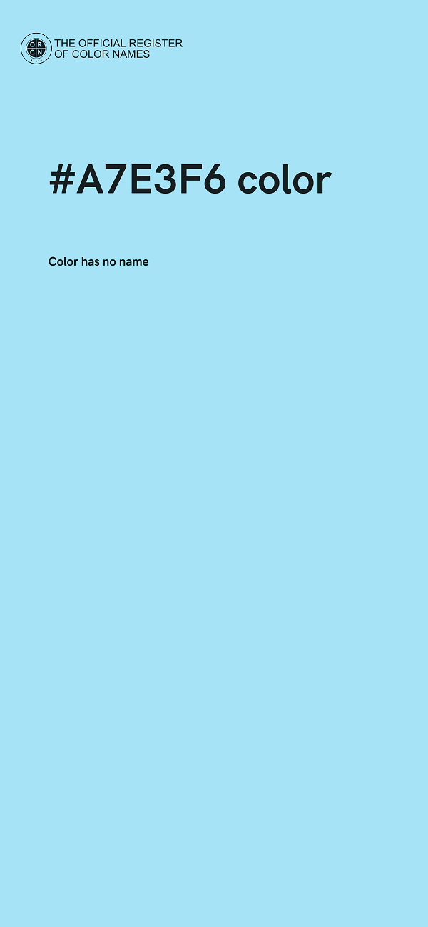 #A7E3F6 color image