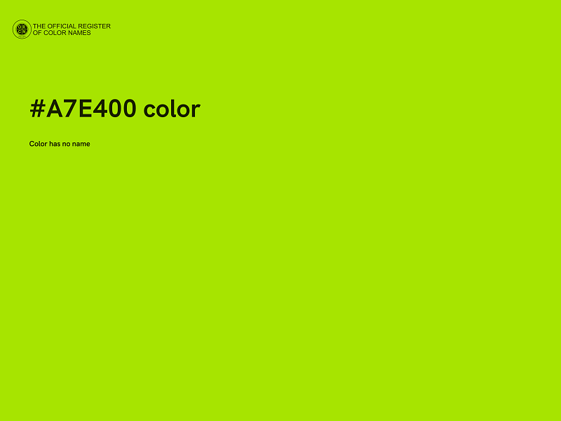 #A7E400 color image