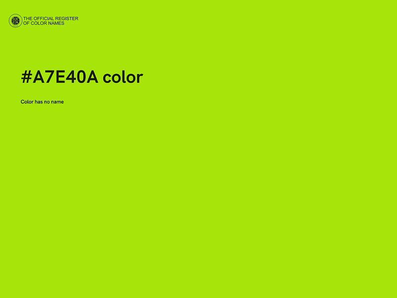 #A7E40A color image