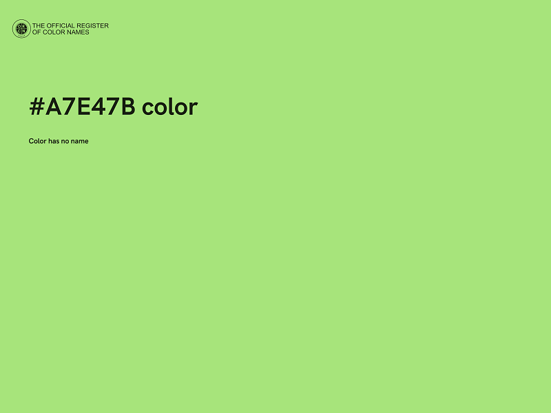 #A7E47B color image