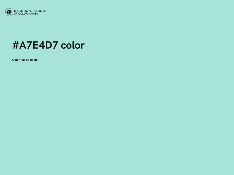 #A7E4D7 color image