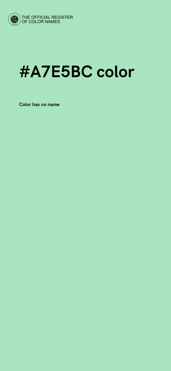 #A7E5BC color image