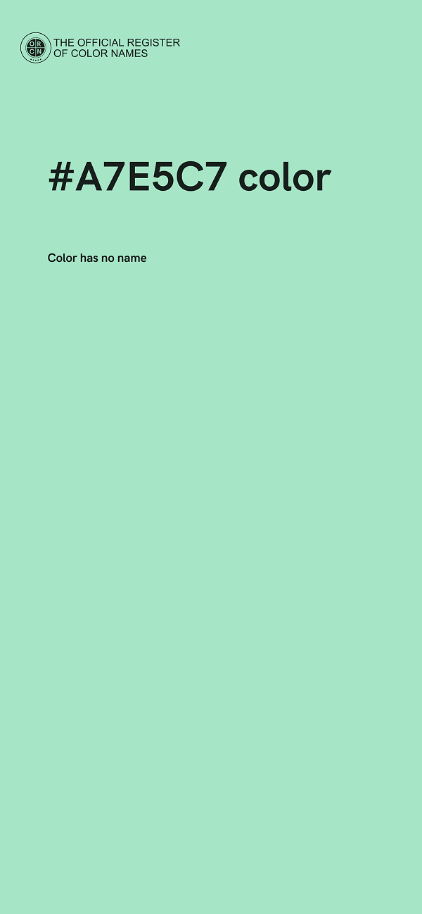 #A7E5C7 color image