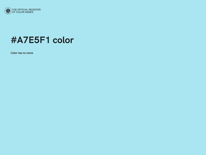 #A7E5F1 color image