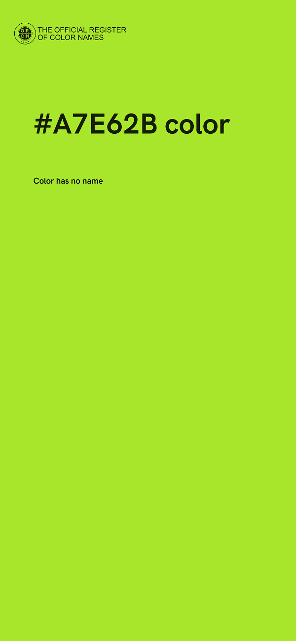 #A7E62B color image