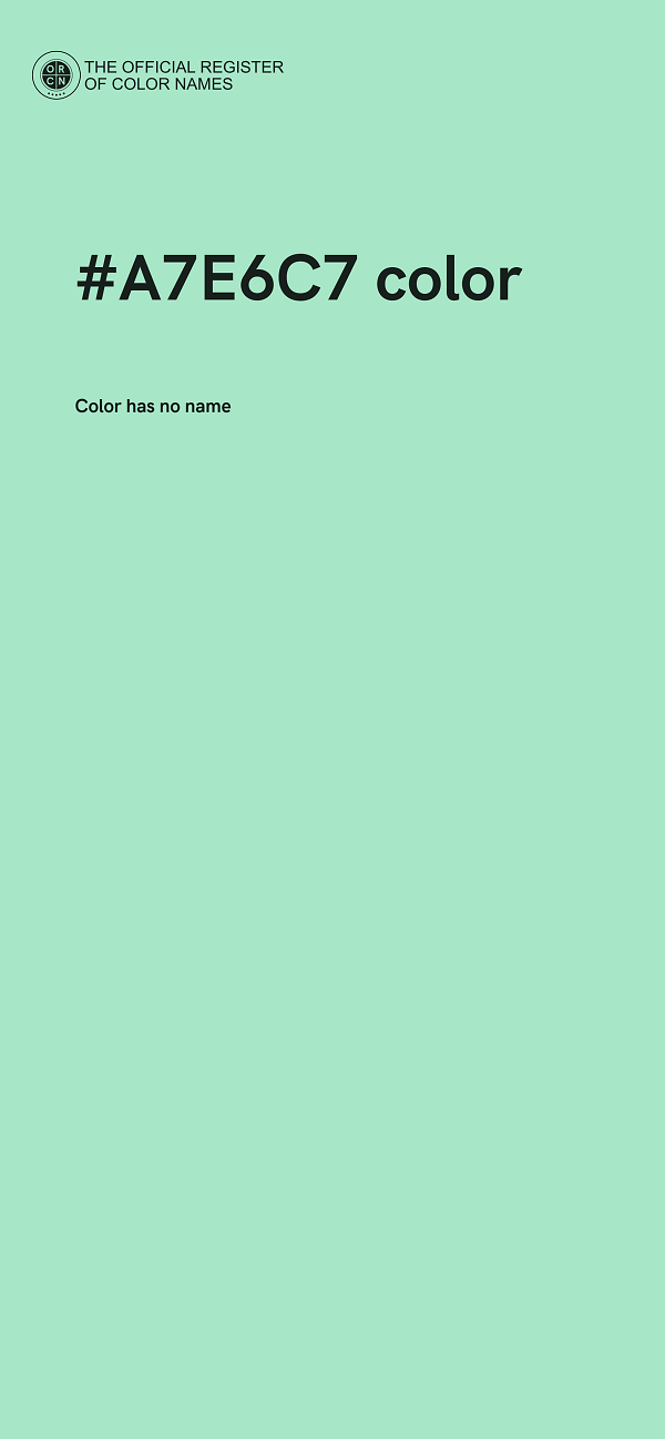 #A7E6C7 color image