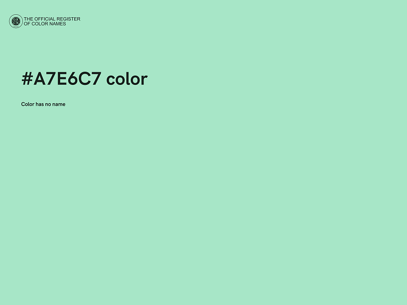 #A7E6C7 color image