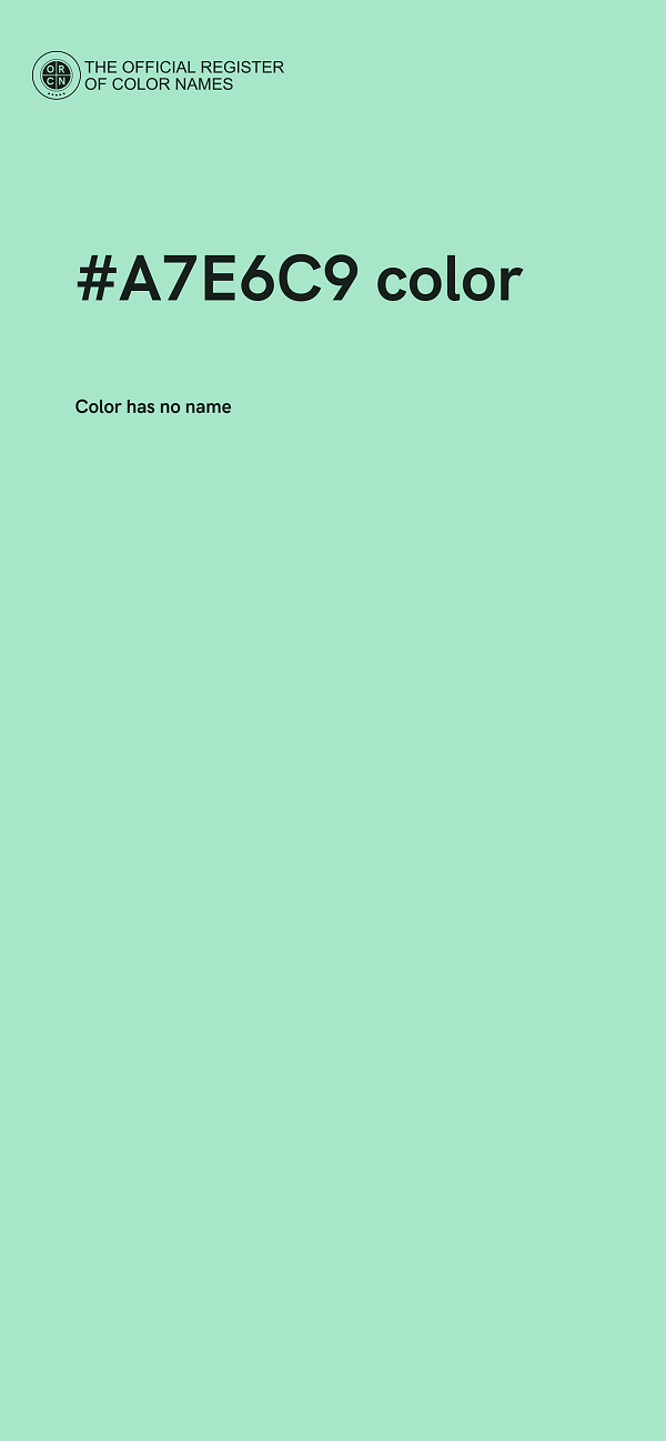 #A7E6C9 color image