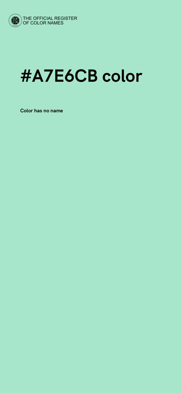 #A7E6CB color image