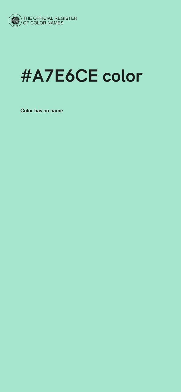 #A7E6CE color image