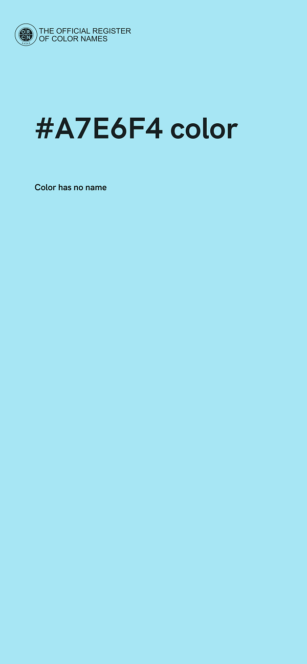 #A7E6F4 color image