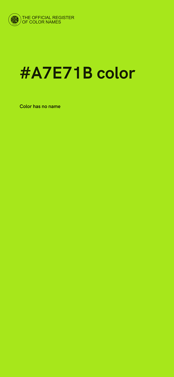 #A7E71B color image