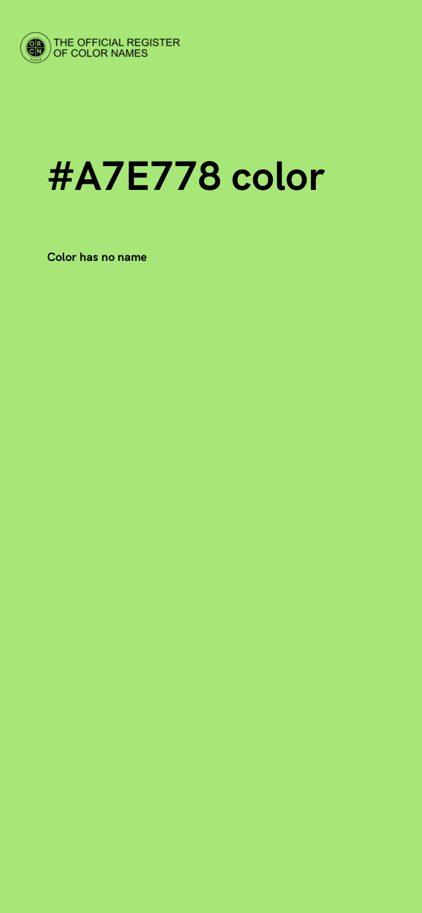#A7E778 color image