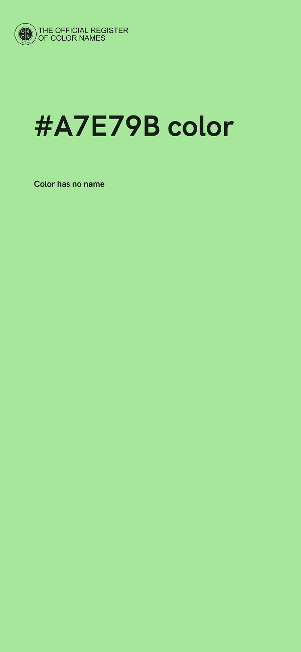 #A7E79B color image