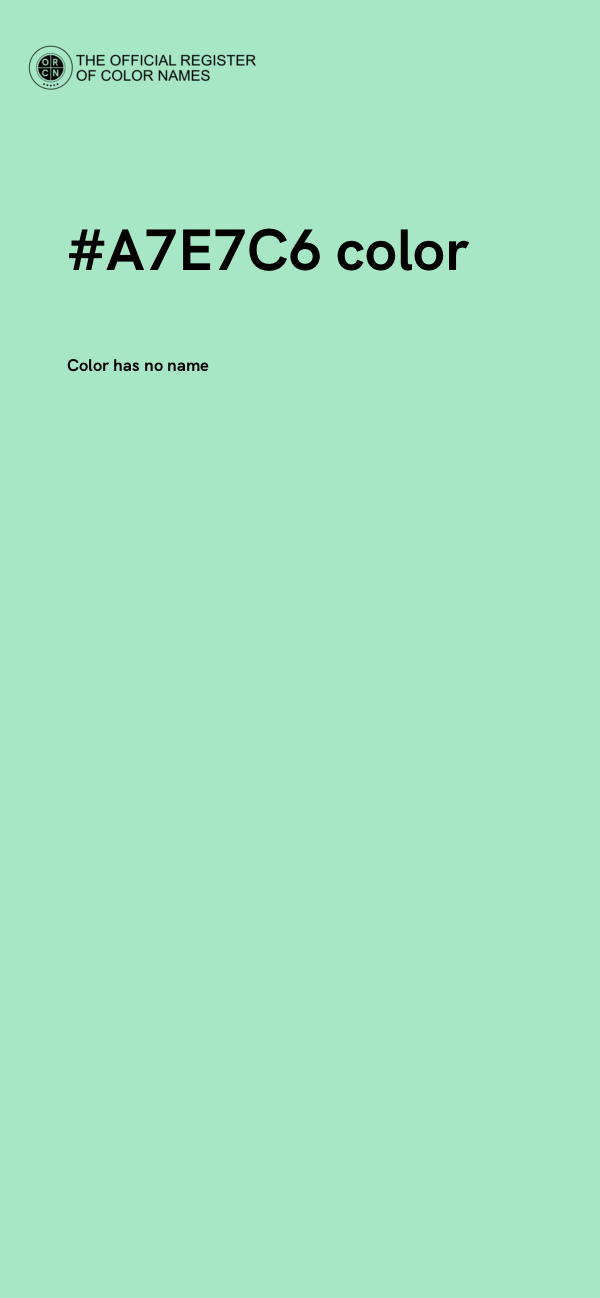 #A7E7C6 color image