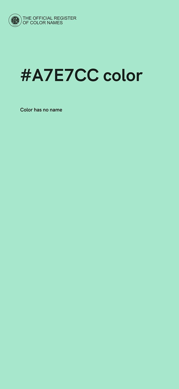 #A7E7CC color image