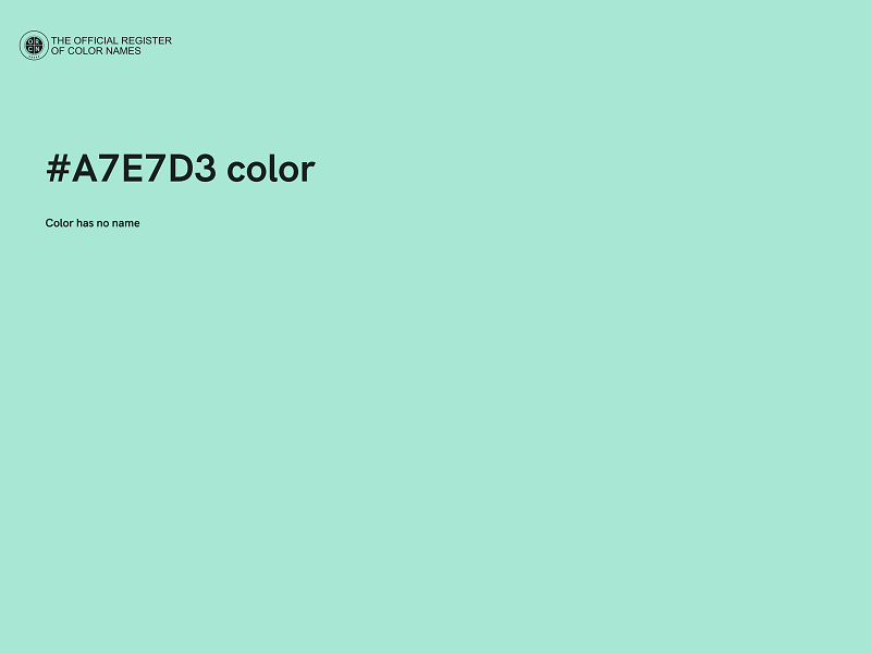 #A7E7D3 color image