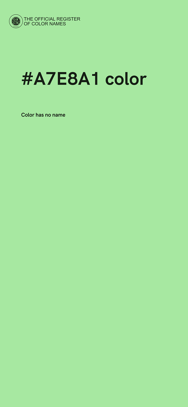 #A7E8A1 color image