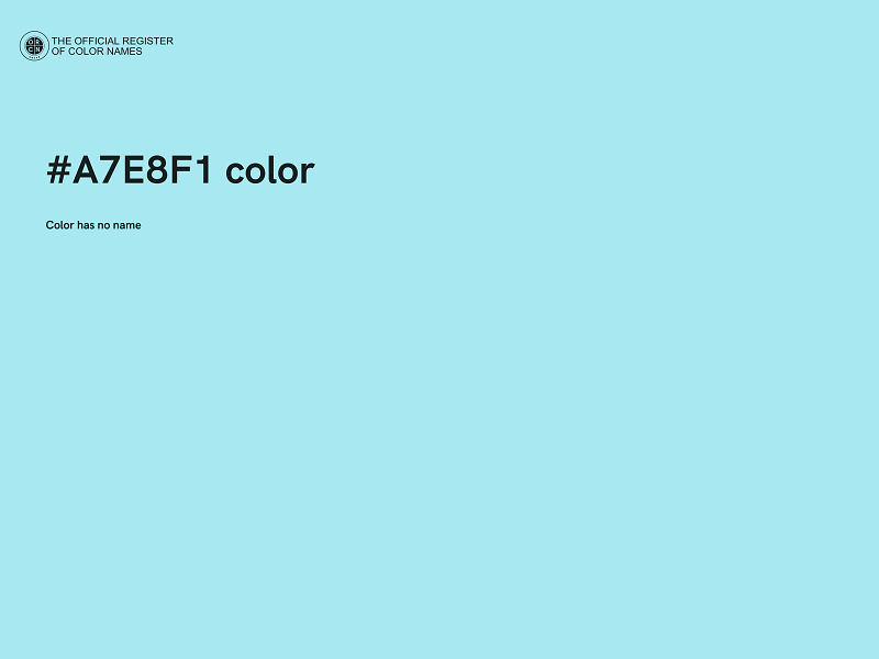 #A7E8F1 color image