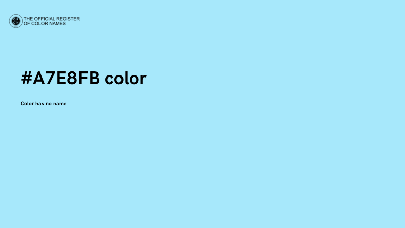 #A7E8FB color image