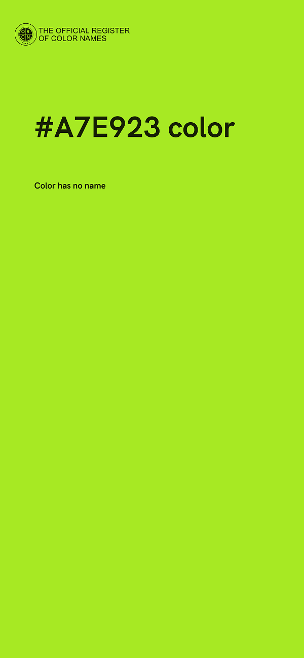 #A7E923 color image