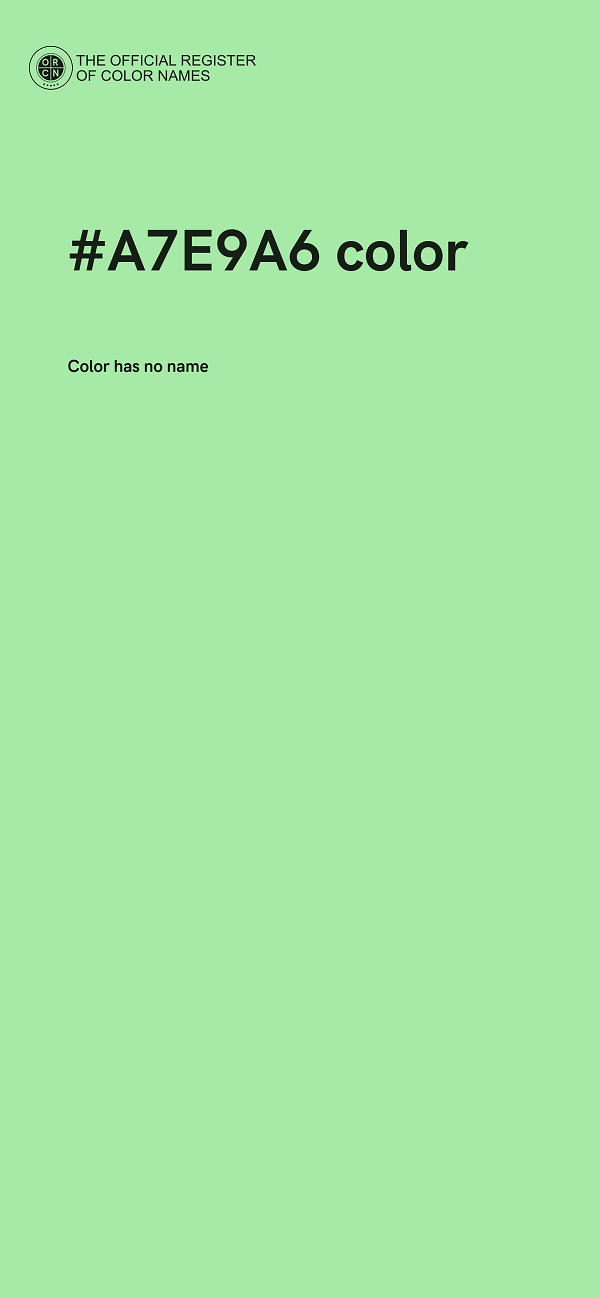 #A7E9A6 color image