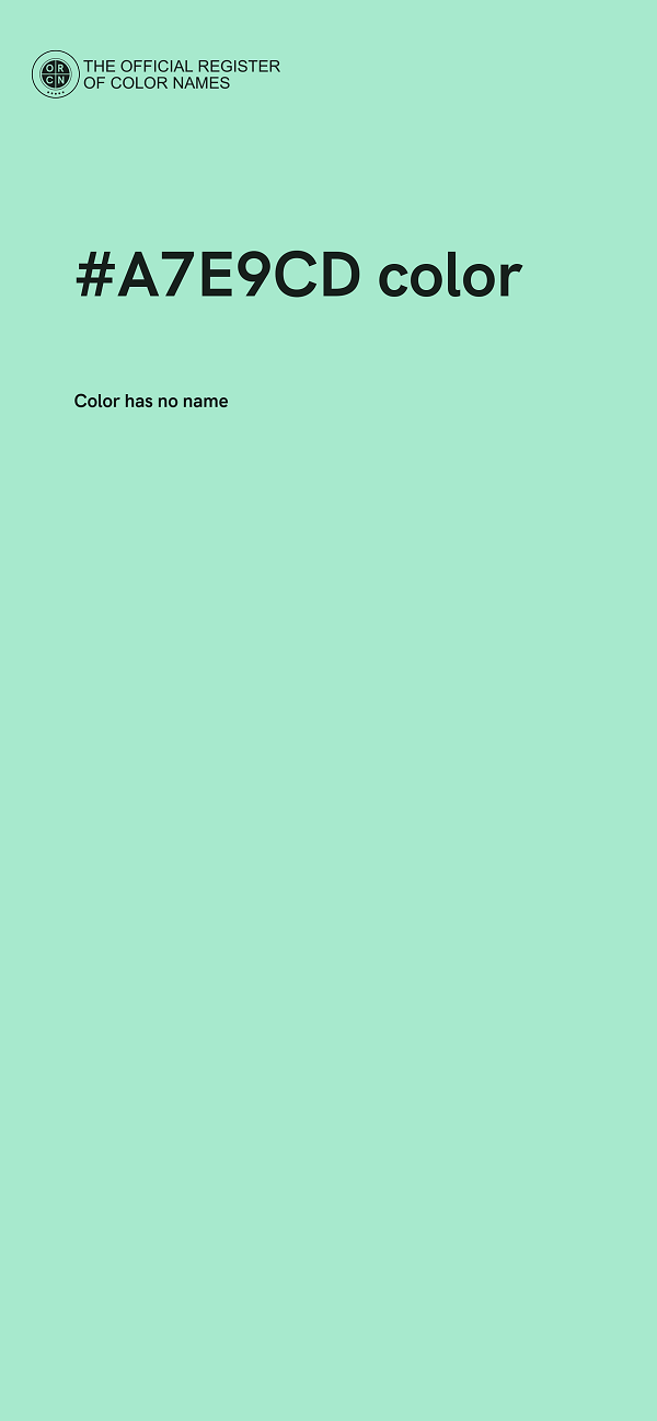 #A7E9CD color image