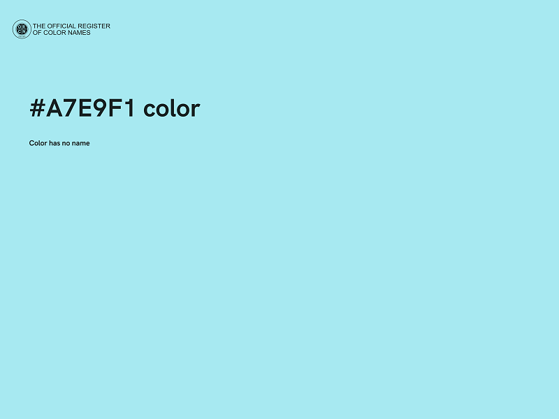 #A7E9F1 color image