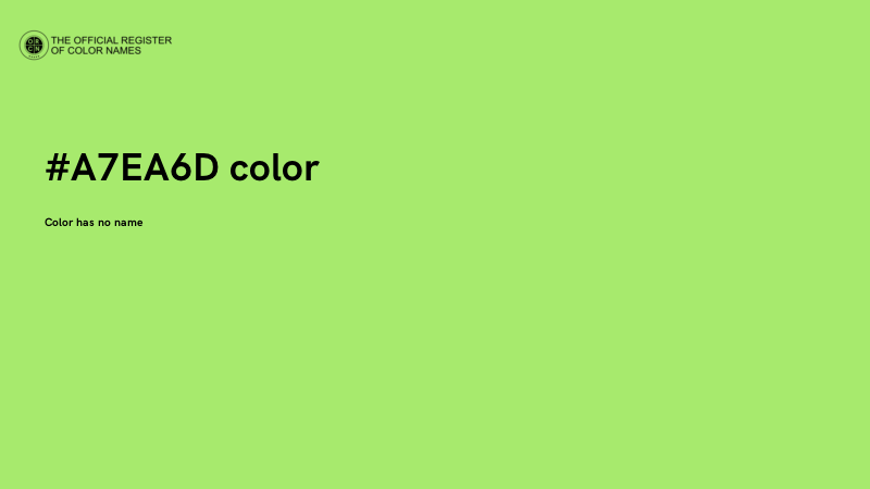 #A7EA6D color image