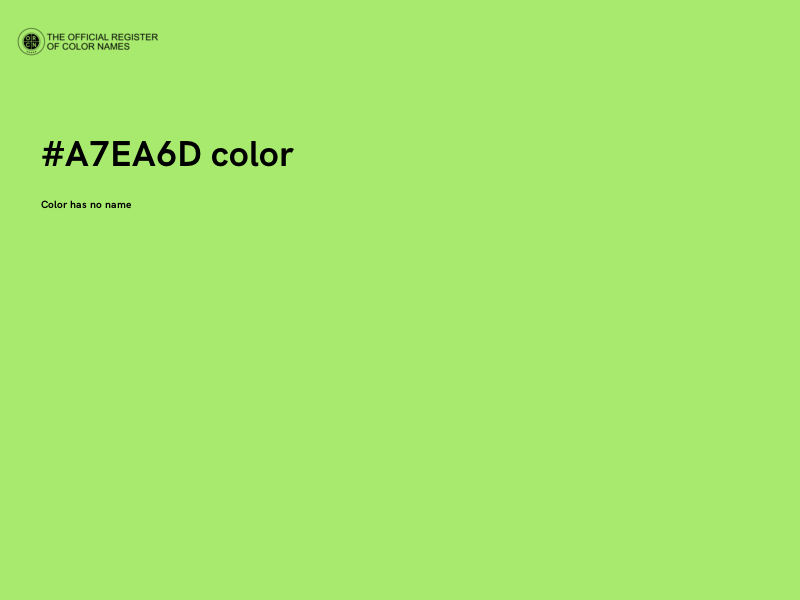 #A7EA6D color image