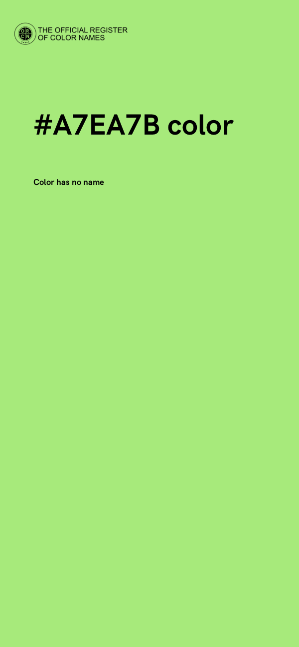 #A7EA7B color image