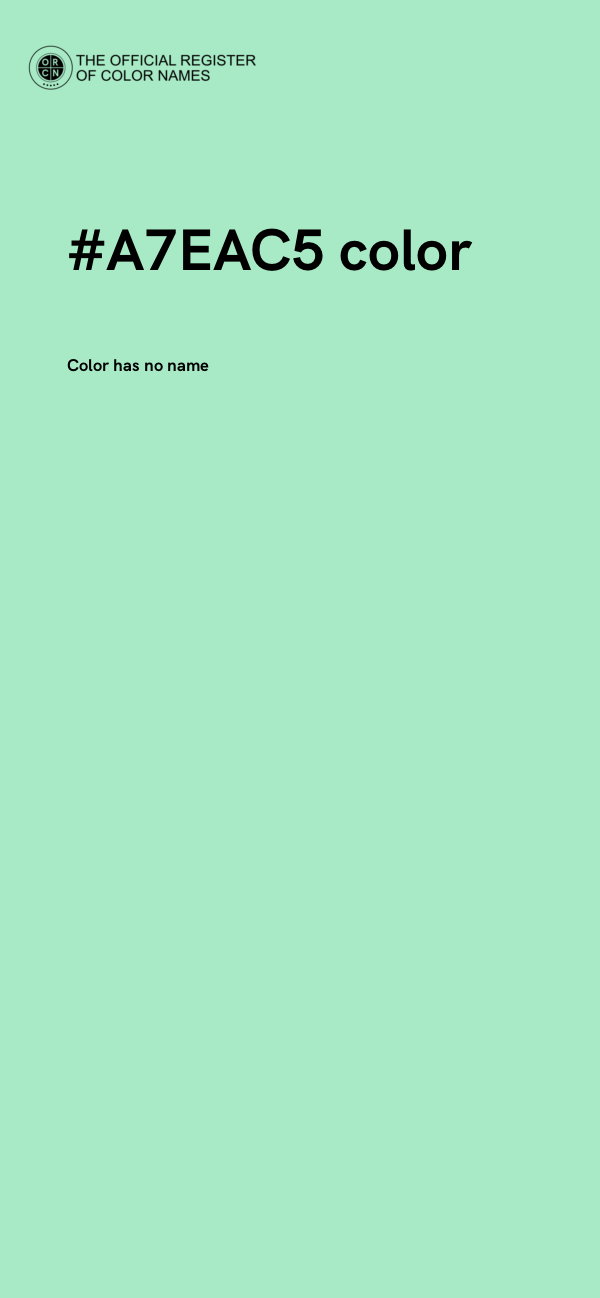 #A7EAC5 color image