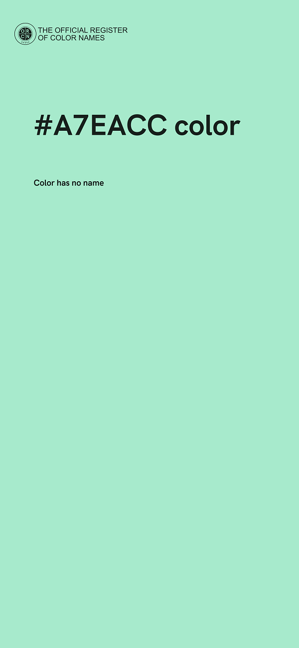 #A7EACC color image