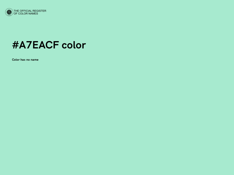 #A7EACF color image