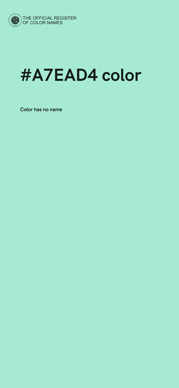 #A7EAD4 color image