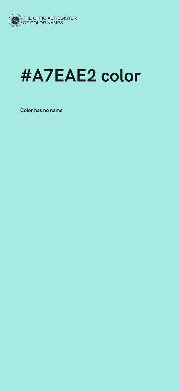 #A7EAE2 color image