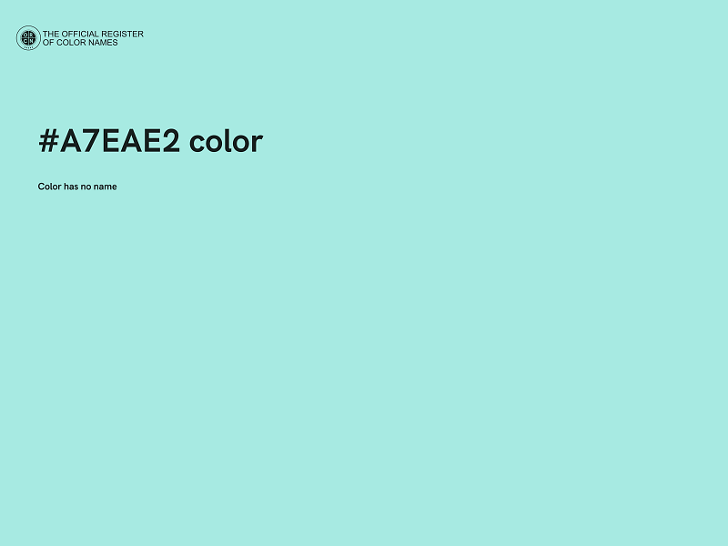 #A7EAE2 color image