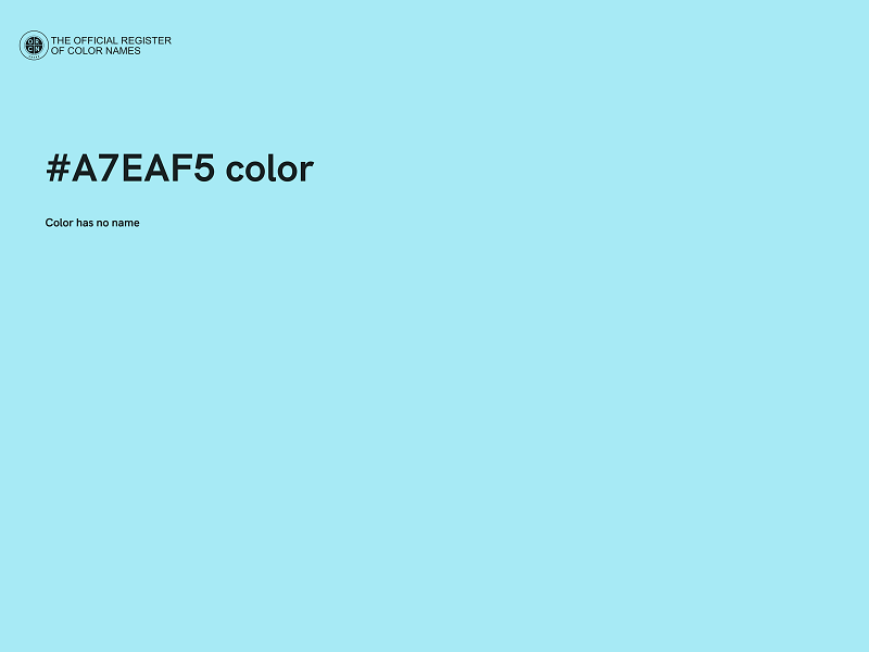 #A7EAF5 color image